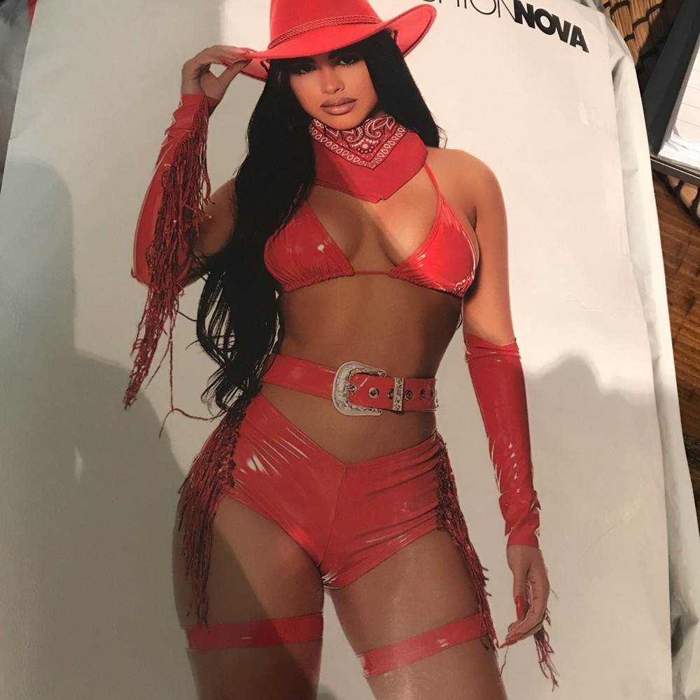 South side cow girl costume red